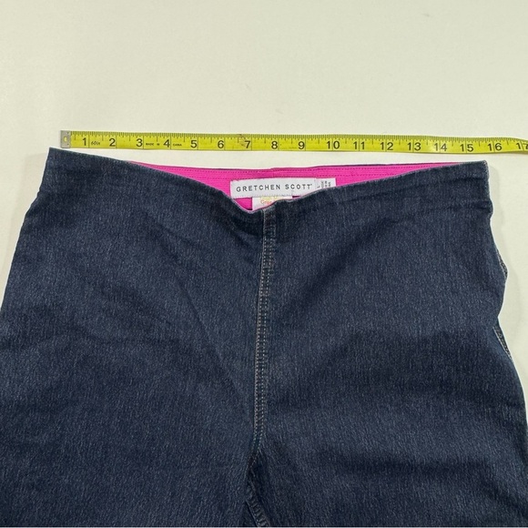 Gretchen Scott Gripeless Pull On Jeans Dark Wash - Picture 7 of 9